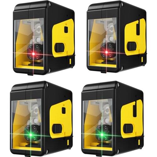 2 Lines Laser Level Self Leveling Red Green Beam Line High Precision Laser Leveler Cross Lines Horizontal Vertical Lever