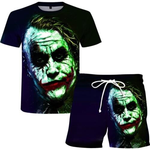 Summer Horror Movie Clown 3d Printing Mens/ladies Outdoor Sports Suit Clothing T-shirt Boy Cool Clothes Mens Suit Clown Girl