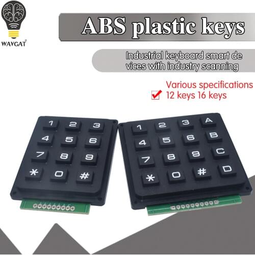 12 16 Key 4*4 4*3 Membrane Switch Keypad 4 x 4 4 x 3 Matrix Array Matrix keyboard membrane switch keypad for arduino