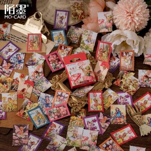 Flower Fairy Series Cute Boxed Kawaii Stickers Planner Scrapbooking Stationery Japanese Diary Stickers