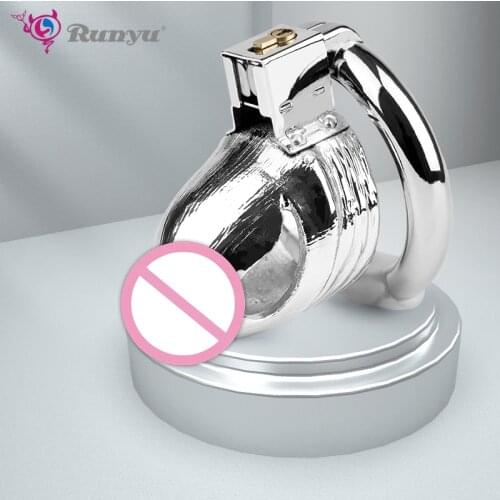 Male Chastity Device Bondage Cock Ring curved Stainless Steel Penis Cage Cock Cage Sex Toys for Men Adult Toys Penis Sleeve