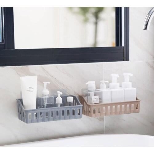 OTHERHOUSE Wall Mounted Shower Caddy Bathroom Shelf Cosmetic Storage Rack Shampoo Holder Shelves Kitchen Bathroom Organizer