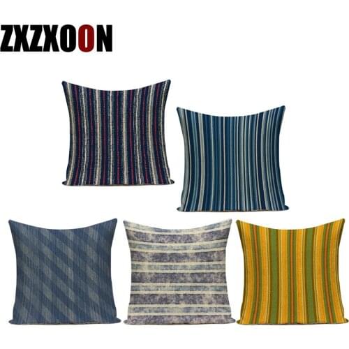 3d Decorative Throw Pillows Case Simple Geometric Stripe Sofa Seat Cushion Cover for Living Room Decoration Pillowcase