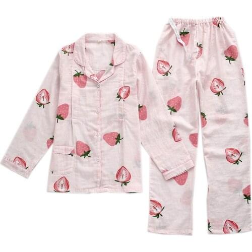 A Generation of Fat Summer Thin Section Strawberry Confinement Clothing Nursing Clothes Fashion Mom Home Service Postpartum Gauz