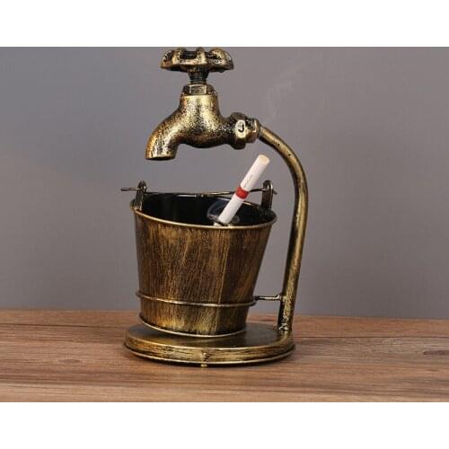 1PCS Handmade Ashtray Retro Exquisite Vintage Personality Iron Family Bar Office Coffee Shop Decoration Portable Christmas Gift