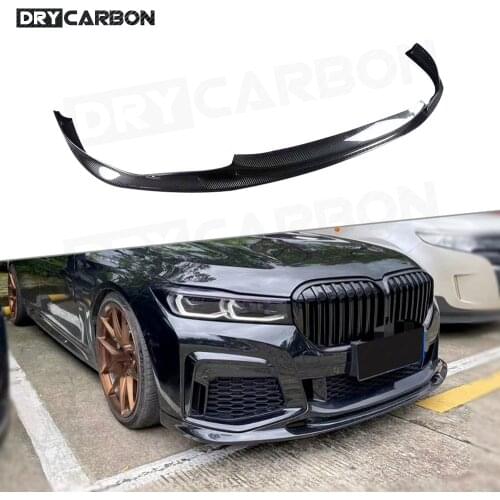 Fits for BMW 7 Series G11 G12 730 740 750 760 M-Tech Sport 2019-2022 Car style Carbon Fiber Front Bumper Lip Spoiler