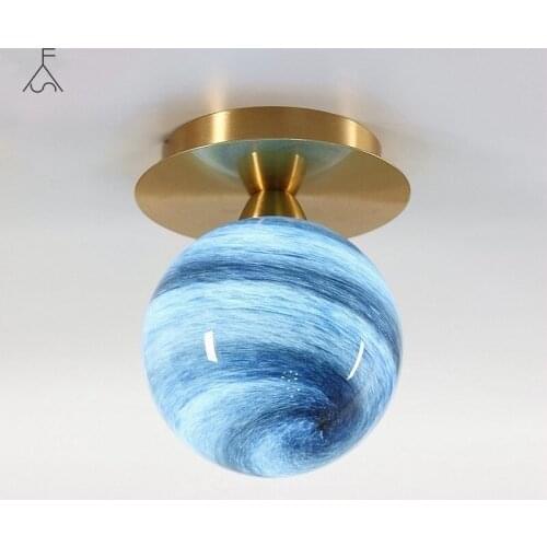 Ceiling Lamp Planet Modern Luxury Glass Bedroom Cloakroom Bay Window Childrens Room Kitchen Interior Home Decoration Led