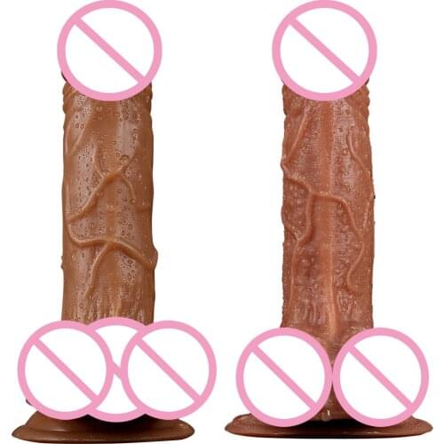 Skin Feeling Realistic Dildo Soft PVC Silicone Huge Big Penis With Suction Cup Sex Toys For Woman Strapon Female Masturbation
