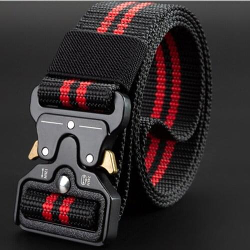 Tactical Belt Military Nylon Belt Men Army Style Metal Buckle Cinturon Quality Waist Strap Automatic Cinturones Para Hombre