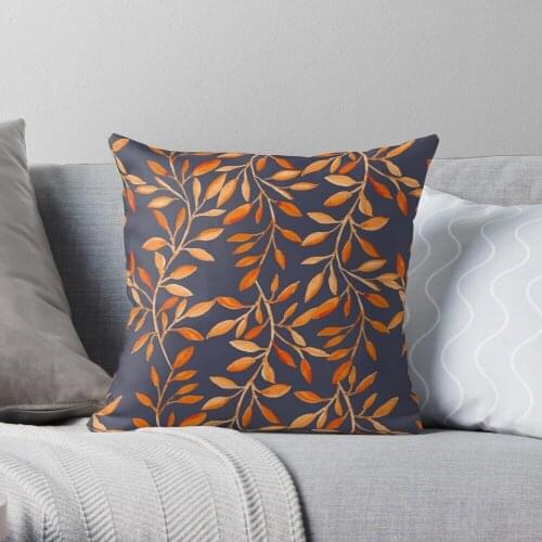 Autumn Pattern Throw Pillow Cushion Cover Polyester Throw Pillows Case On Sofa Home Living Room Car Seat Decor