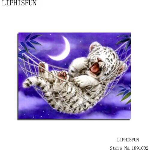 Diy Diamond Embroidery Little Tiger Cross Stitch Diamond Painting Animal 5d Diamond Kits Picture Of Rhinestones Home Decoration