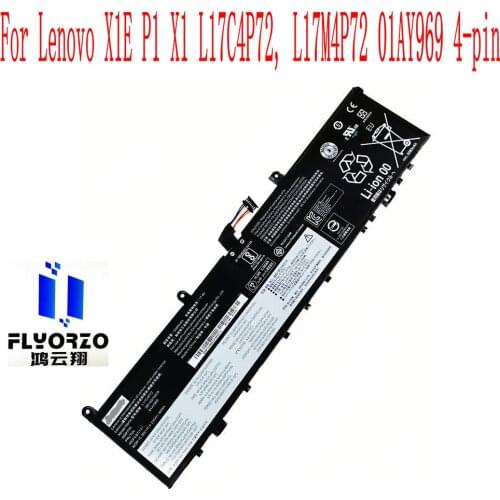 100% Brand new Original 5080mAh /80WH Lenovo L17C4P72 Battery For Lenovo X1E P1 X1 L17C4P72, L17M4P72 01AY969 4-pin Laptop