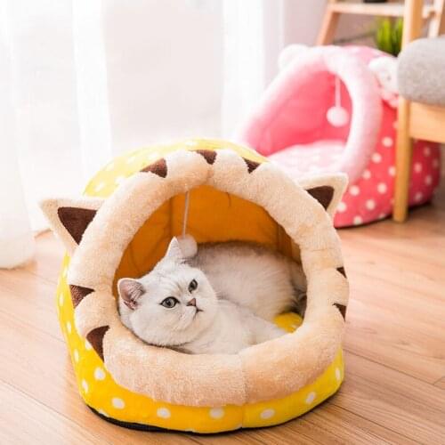 Winter Warm Cat Bed Pet Removable House Sleeping Soft Mat Cat House Pet Supplies for Small Medium Large Pet