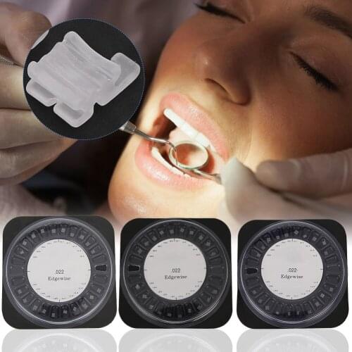 20pcs Dental Orthodontics Brackets Ceramic Teeth Correction Brace Support Accessory 3 Hooks