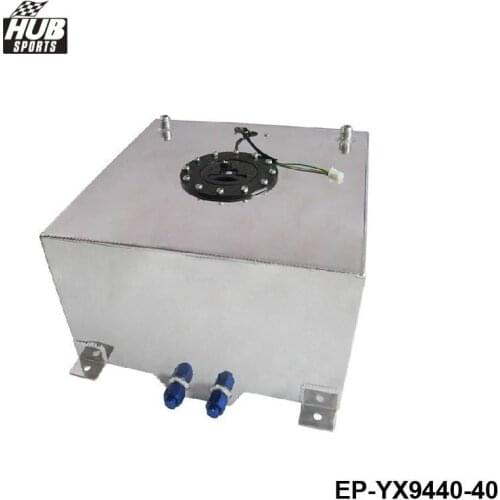 40L Aluminium Fuel CELL TANK polished Twin AN-10 outlets 10 Gal HU-YX9440-40
