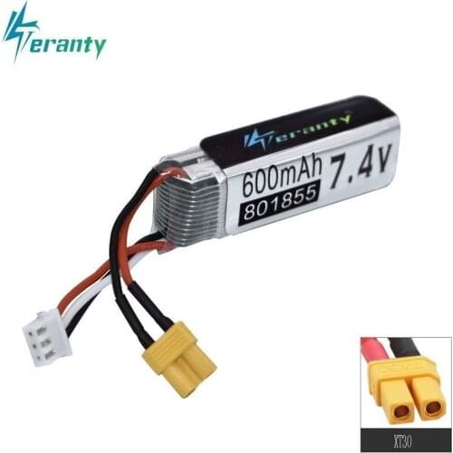 7.4V 600mAh Lipo Battery For XK K130 RC Six-way Brushless Aileron Helicopter Spare Parts Accessories Drone Battery 801855 10pcs
