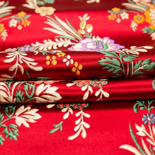 50cm*75cm satin fabric imitation silk cloth brocade material for gift box /bag