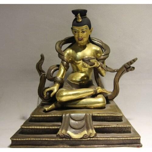Fast shipping USPS to USA S0856 Tibet Buddhism Fane Copper Bronze Temple Tara Kwan-yin Bodhisattva Buddha Statue