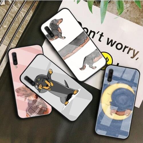 Dachshund Dog Tempered Glass Case For Samsung Galaxy A 10S 10E 20S 20E 30S 40 50S 60 70 80 90 6 7 8 Shell