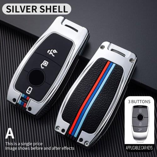 Car Key Case Cover Key Bag For Mercedes Benz A C E S Class W221 W177 W205 W213 Car-Styling Holder Shell Keychain Accessories