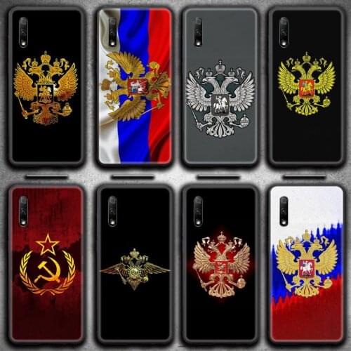 Russia Flag national emblem Phone Case for Huawei Honor 30 20 10 9 8 8x 8c v30 Lite view 7A pro