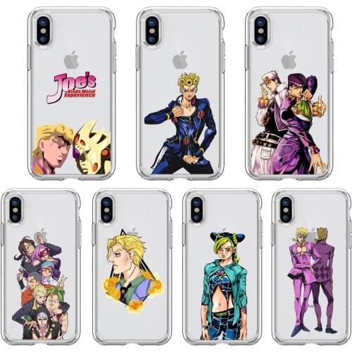Hot Anime JoJos Bizarre phone Case For iPhone 11 12 Pro XS MAX XR X 7 8 6Plus SE 2021 Soft Silicone Phone Cover Bag