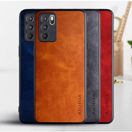 Phone Case for Oppo Reno 6 coque Luxury Vintage leather Skin covers for oppo reno 6 case funda capa