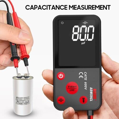 Digital Multimeter TRMS 9999 Counts Ultra Ohm Volt Amp Tester for Measuring Voltage Current Resistance Capacitance Diode NCV