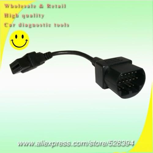 Wholesale and retail 10pcs High quality OBD OBDII Diagnostic Cable for Mazda 17 pin 17pin to obd2 16 pin cable