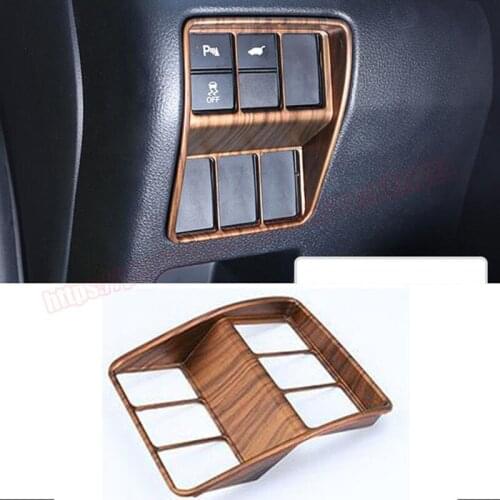 For Honda CRV CR-V 2017 2018 2019 2020 2021 Function Control Button Frame Trim 1pcs Wood Grain