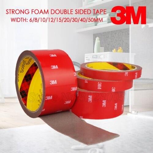40/20/10/6mm Anti-Temperature Heavy Duty Waterproof 3M Double Sided Tape For Car Strong Sticky Acrylic Foam Adhesive Tape