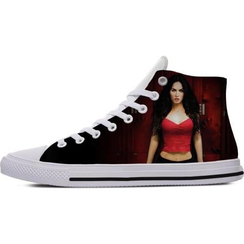 New Popular Sexy Performer Megan Fox Fashion Shoes Men Women 3D Print Hip Hop Lightweight Breathable Comfortable Canvas Shoes