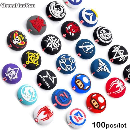 ChengHaoRan 100pcs For PS5 PS4 PS3 Thumb Grip Caps For XBOX ONE 360 Switch Pro NS Controller Joystick Cap Silicone Rubber Cover
