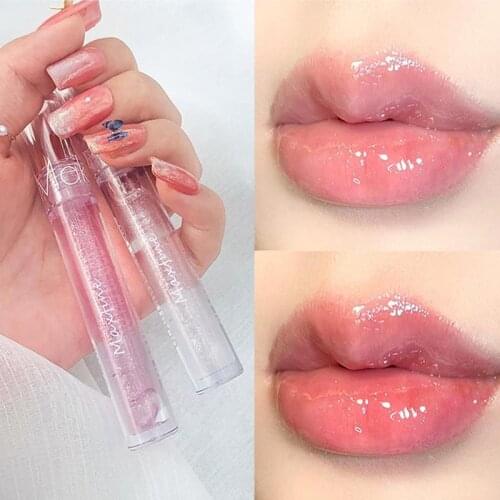 Natural High Gloss Lipstick Girly Feeling Long Lasting Moisturizing Nourishing Gloss Reduce Lines Plumping Jelly Color Lip Glaze