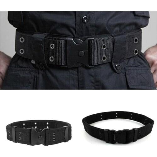 Nylon Weave Belt With Plastic Plugging Buckle Tactical Waist For Training High Adjustable Strap Quality Outdoor Q9L0