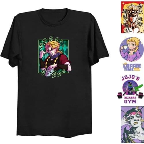 New 2021 Men Clothing Jotaro Kujo Tshirt Jojo Bizarre Adventure T Shirt Anime Noriaki Kakyoin Shirt Jotaro Kawaii Clothing