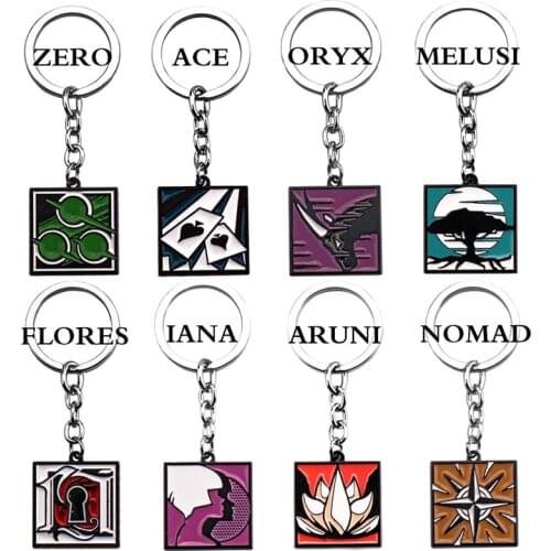 New Rainbow Six Siege Keychain Skull Metal Hot Game Rainbow 6 Pendant Keyring Porte Clef Jewelry Gift