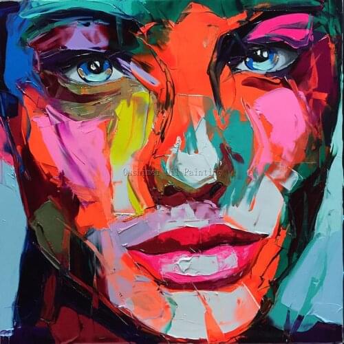Manufacturer Wholesale High Quality Abstract Portrait Knife Painting Abstract Face Oil Painting For Wall Decoration Artwork