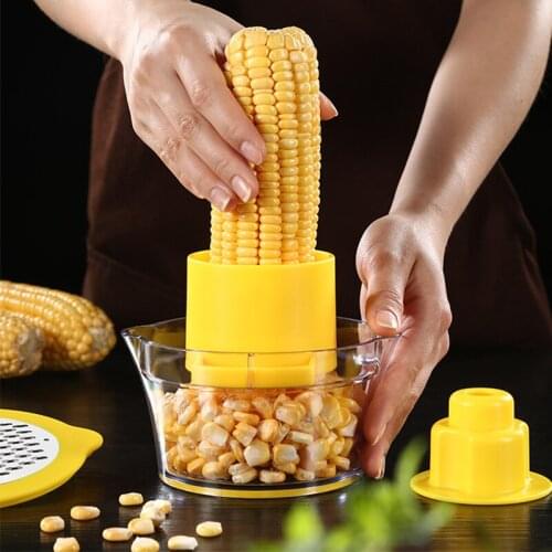 Corn Peeler Corn Thresher Vegetable Manual Chopper Maize Cutter Food Crusher Potato Masher Kitchen Gadgets Accessories Tools