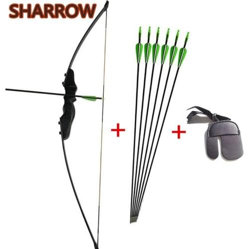 1Set 30/40lbs Adult Archery Straight Bow Recurve Bow Left Right Hand With Fiberglass Arrow Finger Guard For Shooting Accessories