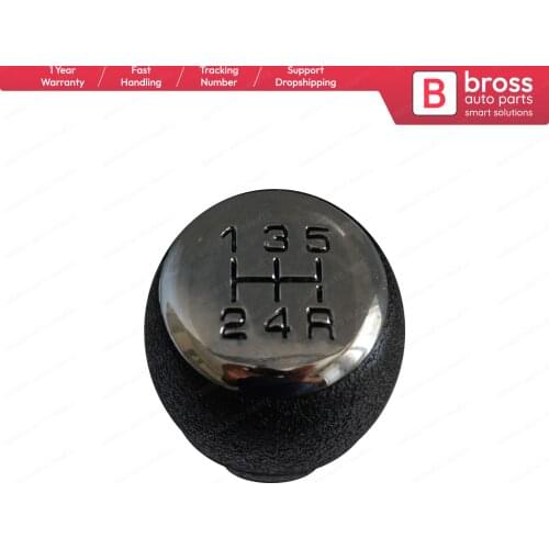 Bross BSP661 5-Speed Gear Shift Stick Knob 2403.T9 Black Chrome For Citroen Berlingo 1996-2008, Peugeot Partner 1996-2008
