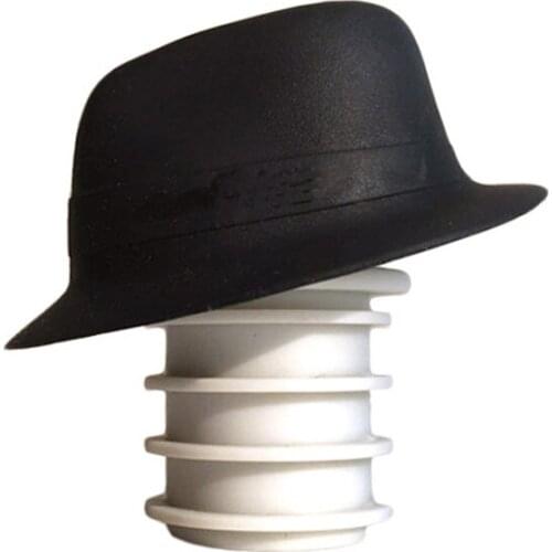 Silicone Wine Stopper Cowboy Cap Wine Bottle Stopper Household Bar Tools Creative Wine Bottle Stopper Barware Kitchen Supplies