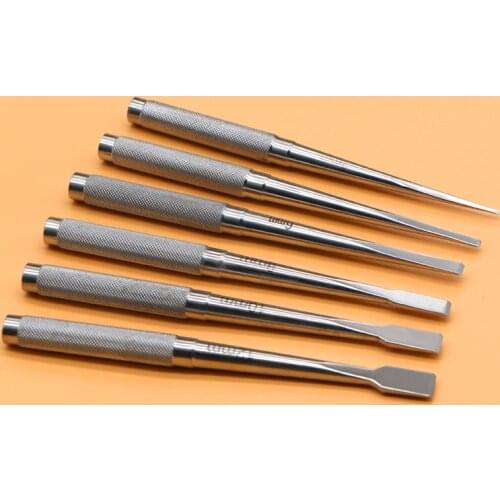 Nasal Bone Scalpel Nose Cosmetic Surgery Round Handle Nasal Bone Chisel Round Handle Spade Type Straight Curved Nose Instrument