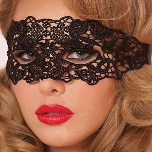 Mysterious Women Lace Eye Mask Eye Mask Erotic Toys Mask Costume Sex Toys for Couple Gothic Black Nightclub Dance Party Mask