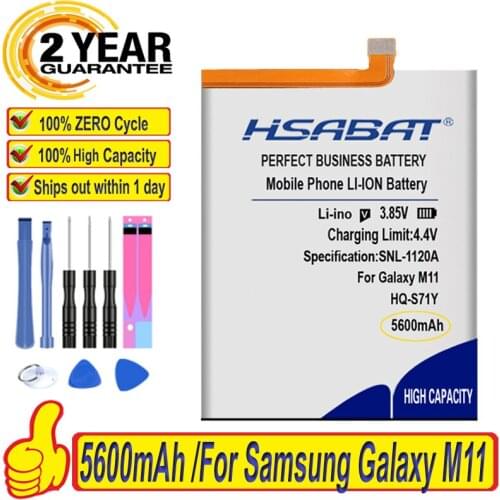 Top Brand 100% New 5600mAh HQ-S71Y Battery for Samsung Galaxy M11 Batteries + free tools