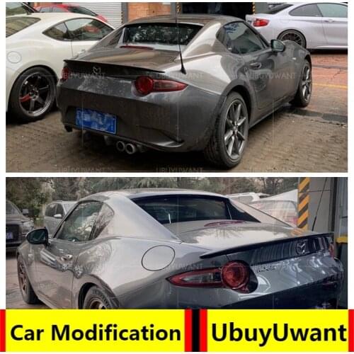 UBUYUWANT For MAZDA MX5 MX-5 FRP/CARBON FIBER ND Miata Garage Vary Style rear tail wing decoration for mazda mx5 2016-2019