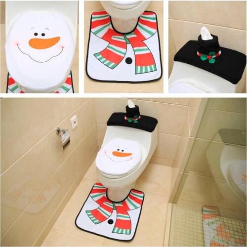 Universal Soft Toilet Seat Cover Home Decor Warm Toilet Lid Case Bathroom Accessories Christmas Decoration for Home