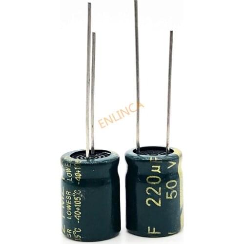 50V 220UF 10*13 high frequency low impedance aluminum electrolytic capacitor 220uf 50v 20