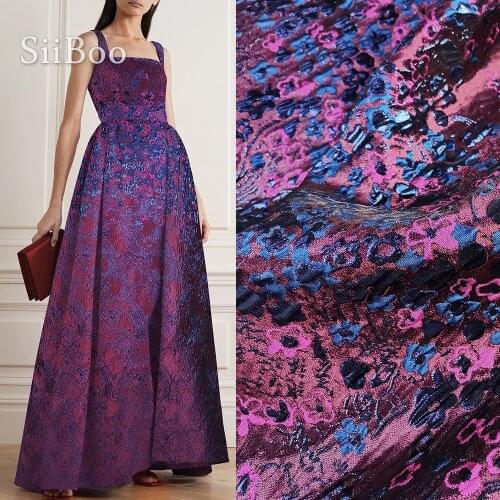 Siiboo 2020 new design positional patterned yard-dyed metallic jacquard fabric for women dress suits french elegent style sp6275