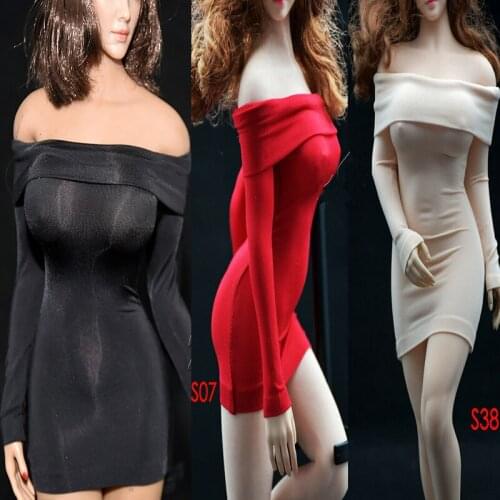 1/6 Female Soldier Ice Silk Strapless Dress Fit 12'' S38 / S39 PH TBL JO Action Figure Body